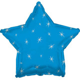 18 inch Blue Sparkle Star Foil Balloon (1)
