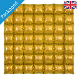 36" Gold Waffle Square Foil Balloon (1) - PACKAGED