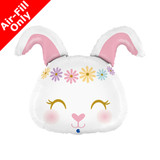 14 inch Hippie Bunny Foil Balloon (1) - UNPACKAGED