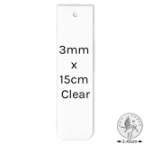 Clear Acrylic Bookmark - 3mm x 15cm (1 Hole) (1)
