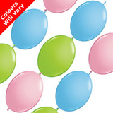 12 inch Pastel Assortment Quicklink Banner Latex Balloons (10)