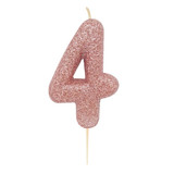 Age Four Rose Gold Glitter Candle (1)