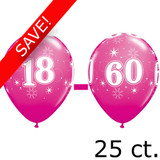 11" Wild Berry Sparkle-A-Round 18 - 60 Balloons (25) - 6 Packs