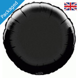18" Black Round Foil Balloon (1)