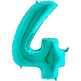 40 inch Tiffany Blue Number 4 Foil Balloon (1)