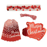 Merry Christmas Red & White Gift Tag Pack (10)