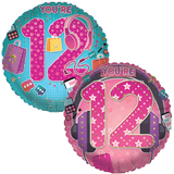 18 inch Starry Style Age 12 Foil Balloon (1)