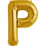 34 inch Gold Letter P Foil Balloon (1)