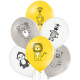 12 inch Jungle Animals Latex Balloons (6)