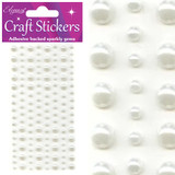 Ivory Pearls Assorted Craft Stickers (136)
