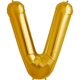 34 inch Gold Letter V Foil Balloon (1)