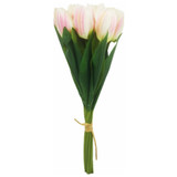 40cm Cream Pink Tulip Bundle - 9 Stems (1)