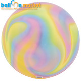 A true-to-life image of a 22 inch Iridescent Swirls Bubble Balloon!