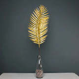 70cm Bright Gold Glitter Palm Leaf Stem (1)