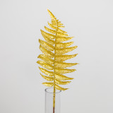 62cm Bright Gold Glitter Fern Leaf (1) 62cm Bright Gold Glitter Fern Leaf (1)