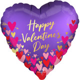 18 inch Valentine's Day Hearts & Arrows Satin Foil Balloon (1)