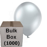 5" Glossy Silver Belbal Latex Balloons (Bulk Box 1000)
