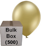 11" Glossy Gold Belbal Latex Balloons (Bulk Box 500)