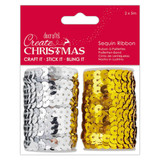 Gold & Silver Sequin Ribbon - 5m (2)