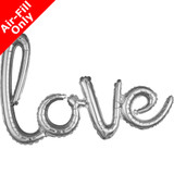31 inch Love Silver Script Foil Balloon (1)