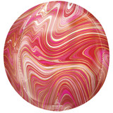16 inch Marblez Orbz Red & Pink Foil Balloon (1)