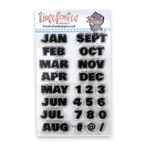 Solid Month & Numbers Clear Stamps (24)