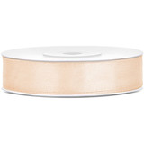 Cream Satin Ribbon - 12mm x 25m (1)