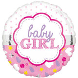 18 inch Baby Girl Scallop Foil Balloon (1)