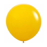 A 24" Honey Yellow latex balloon, manufactured by Sempertex.