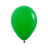A 5" Shamrock Green latex balloon, manufactured by Sempertex.
