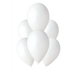 White latex balloons manufactured by Gemar