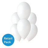 White latex balloons manufactured by Gemar