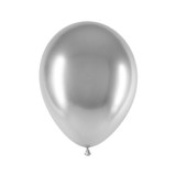 5 inch chrome silver latex balloons manufactured by Decotex