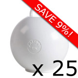 Bag of 75g White Round Balloon Weights (25)