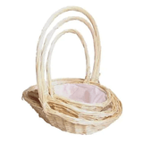 A set of 3 Peeled Wicker Country Baskets!