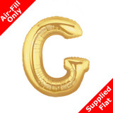 7 inch Antique Gold Letter G Foil Balloon (1) - Unpackaged