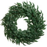 Dark Green Salix Leaf Wreath