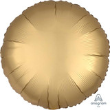 18" Gold Sateen Satin Round Foil Balloon (1) - UNPACKAGED