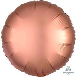 18" Rose Copper Satin Round Foil Balloon (1) - UNPACKAGED
