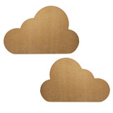 Two MDF cloud props manufactured by Nancy Loves