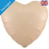 A nude coloured heart shaped foil balloon manufactured by Oaktree UK