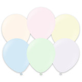 A pack of 100 12" Macaron Pale Assorted Kalisan Latex Balloons!