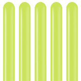 A pack of 100 260 Standard Lime Green Kalisan Entertainer Balloons!