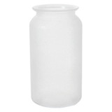 A frosted glass jar vase