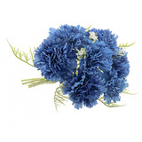 A blue carnation artificial flower bouquet