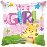 18 inch It’s a Girl Cheetah Square Foil Balloon (1)