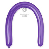 Gemar three inch shiny purple modelliing balloon