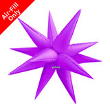 A 26" Electric Purple Starburst Deco Balloon, manufactured by Prima!