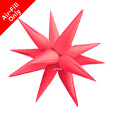 A 26" Electric Coral Starburst Deco Balloon, manufactured by Prima!