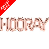 HOORAY - 16 inch Rose Gold Foil Letter Balloon Pack (1)